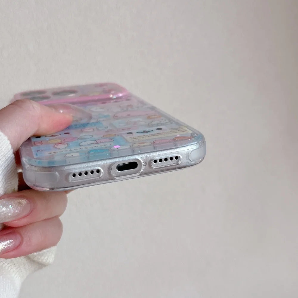 Fashion Korean INS cute seal label phone case for iPhone 17 16 ProMax 14 15 Pro fundas creative new shockproof protective cover