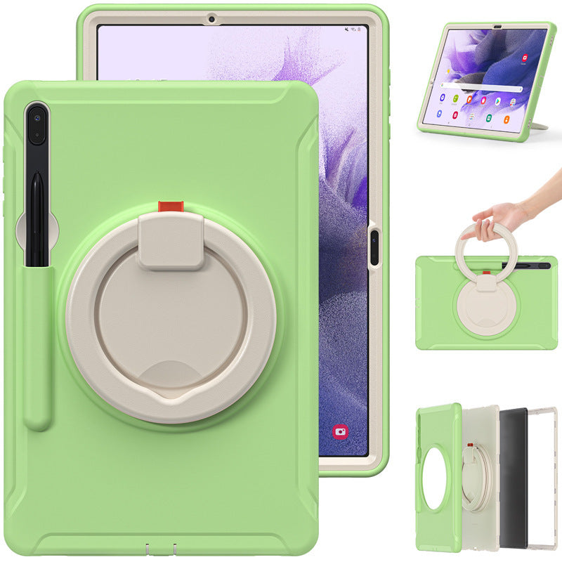 Suitable for Samsung Tab S7 S8 silicone drop-resistant tablet case PC bracelet rotating bracket S7Plus protective case