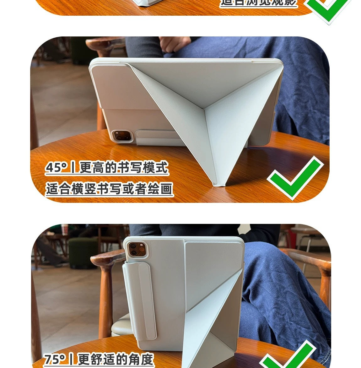 2026 Suitable for Ipad11 Generation Magnetic Double-Sided Clip Protective Case Y-Fold Air8 Anti-Fall and Anti-Bending Mini7 Tablet Case