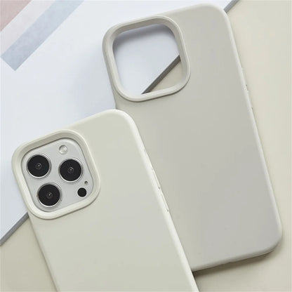 Original Phone Case For iPhone 17 16 15 11 12 13 14 Pro Max Luxury Liquid Silicone Cases For 7 8 Plus X XR Shockproof Soft Cover