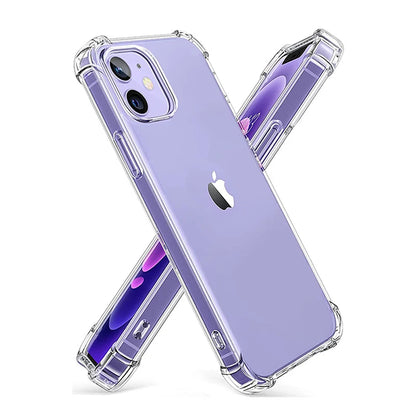 Shockproof Clear Phone Case For iPhone 15 14 11 13 12 Pro Max 7 8 Plus X XR XS Soft Silicone Protection Transparent Accessories