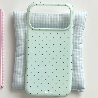 Cute polka dot contrasting phone case suitable for iPhone 17 16 15 14 13 12 11 Pro/Max/Plus anti drop and shockproof back cover