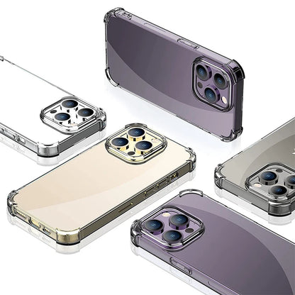 Shockproof Clear Phone Case For iPhone 15 14 11 13 12 Pro Max 7 8 Plus X XR XS Soft Silicone Protection Transparent Accessories
