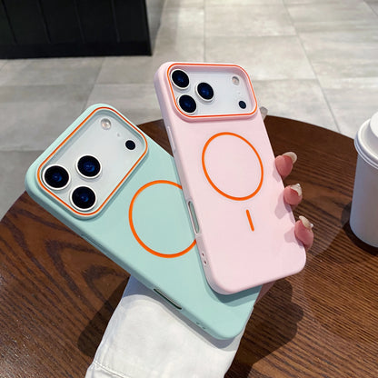 Luxury Magnetic Matte Soft Phone Case For iPhone 17 Pro Max Air 16E 15 14 13 12 11 17 Shockproof MagSafe Wireless Charging Cover