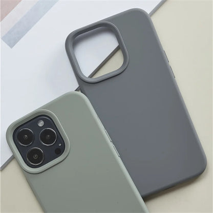 Original Phone Case For iPhone 17 16 15 11 12 13 14 Pro Max Luxury Liquid Silicone Cases For 7 8 Plus X XR Shockproof Soft Cover