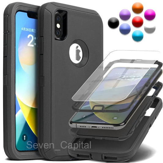 For Apple iPhone 12 Shockproof Protective Rugged Hard Cover Case