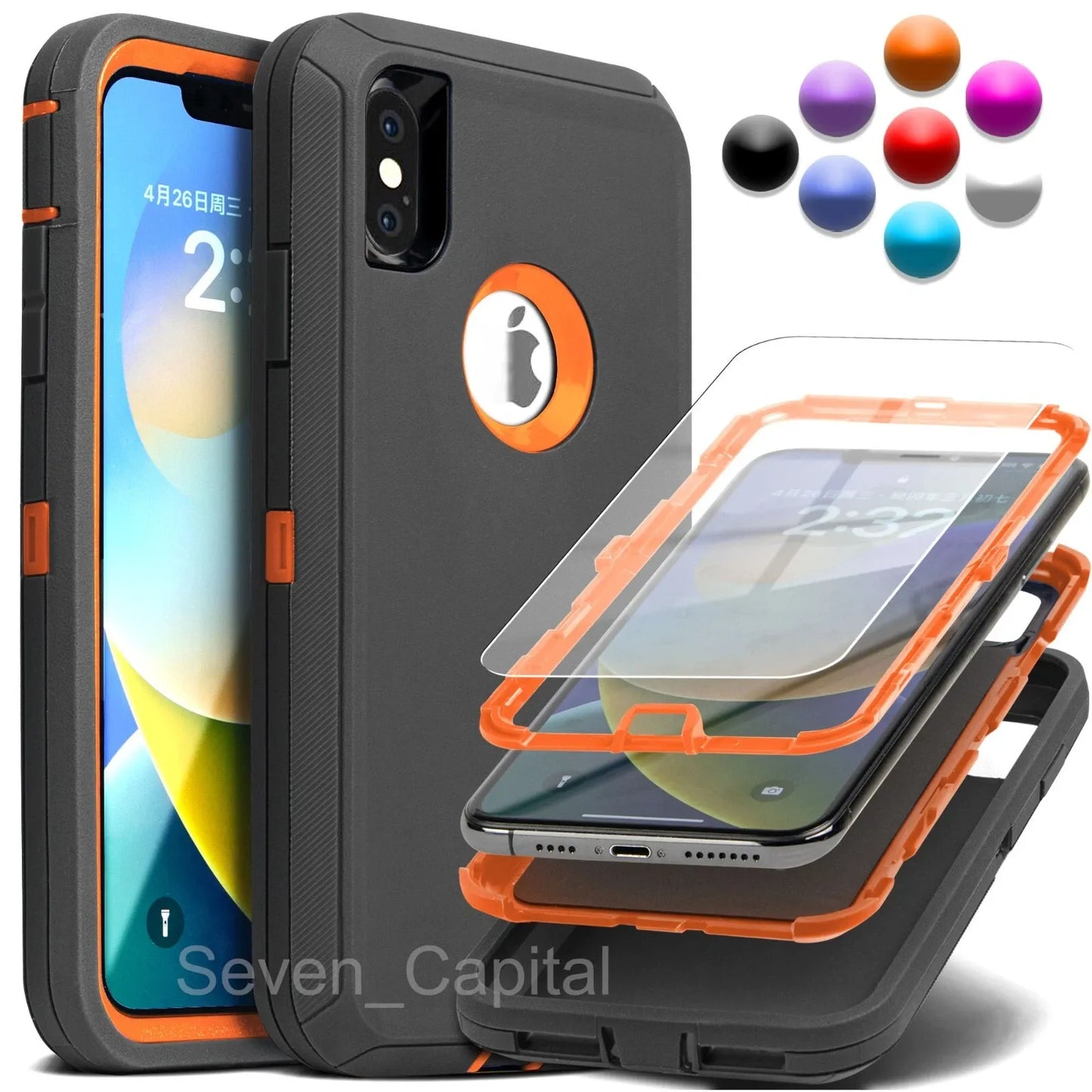 For Apple iPhone 12 Shockproof Protective Rugged Hard Cover Case