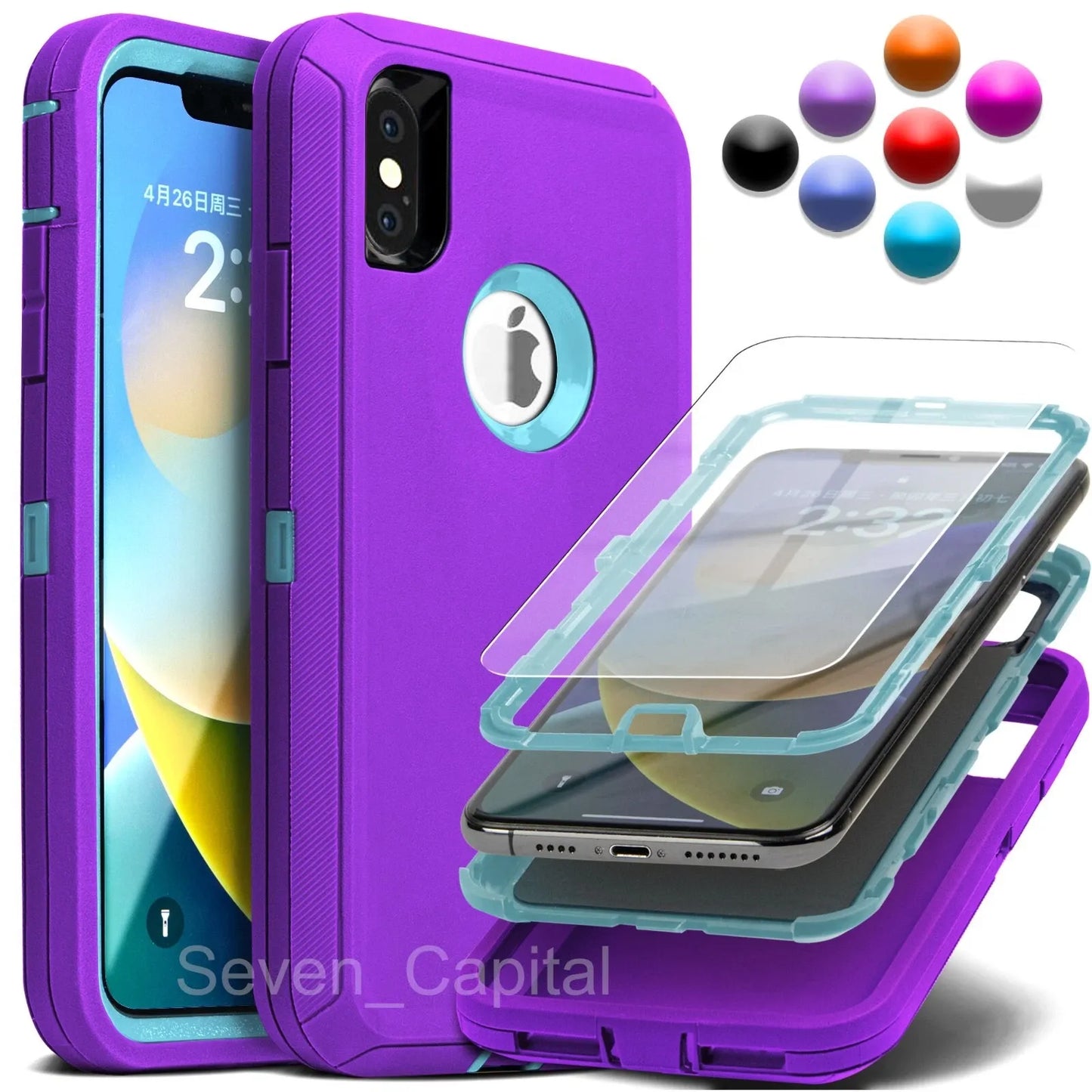 For Apple iPhone 12 Shockproof Protective Rugged Hard Cover Case